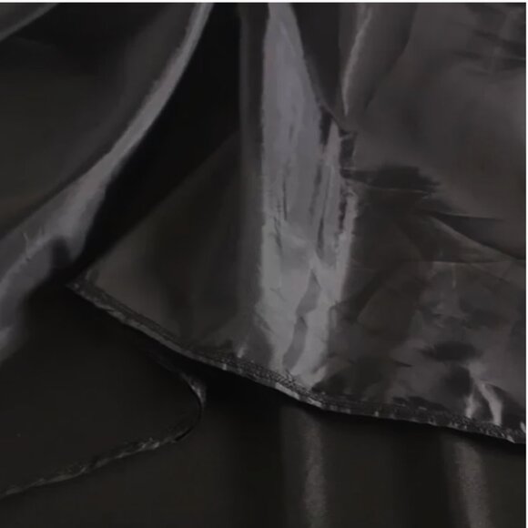 Gilani Lined Black Satin Skirt - Picture 3 of 4